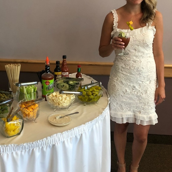 Lulu’s White Crochet Mini Dress with Ruffle Details - Picture 8 of 9